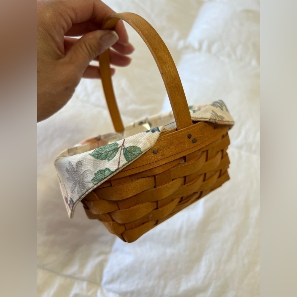 Longaberger 1999 Horizon Of Hope Basket Combo W/Botanical Liner and Protector